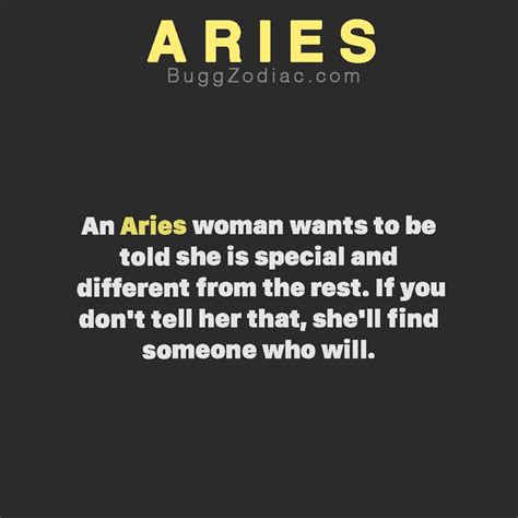 An Aries Woman Wants To Be Told She Is Special And Different From The