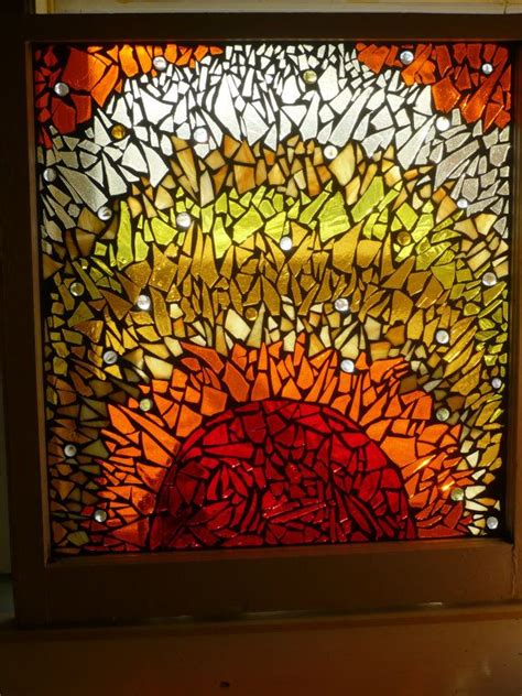 Incredible Mosaic Sun 24x24 Mosaic Glass Mosaic Art Stained Glass