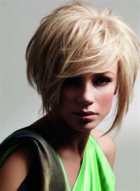 Short Hairstyles 2024 Sleek Blonde Bob Cut With Long Bangs Styles Weekly