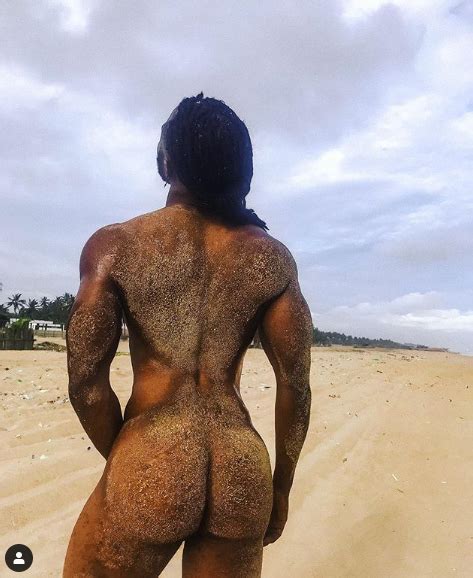 Toyin Lawani S PA Goes Completely Naked On A Beach Photo