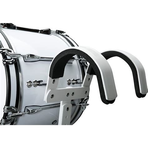 Sound Percussion Labs Birch Marching Bass Drum With Carrier White 20