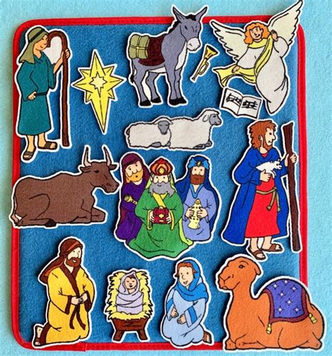 Nativity Felt Flannel Board Set Christmas Story Birth Of Etsy