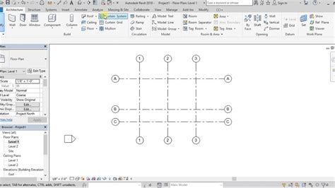 2 Create Grids And Level In Revit Architecture 2018 Youtube