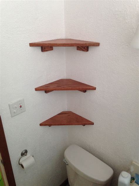 Wood Corner Shelves For Bathroom 3 TIER WHITE WOODEN CORNER WALL