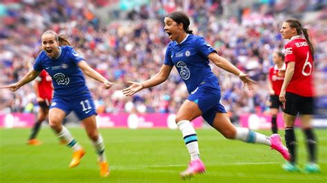 women s fa cup final chelsea women vs manchester united women 1 0 extended highlights win