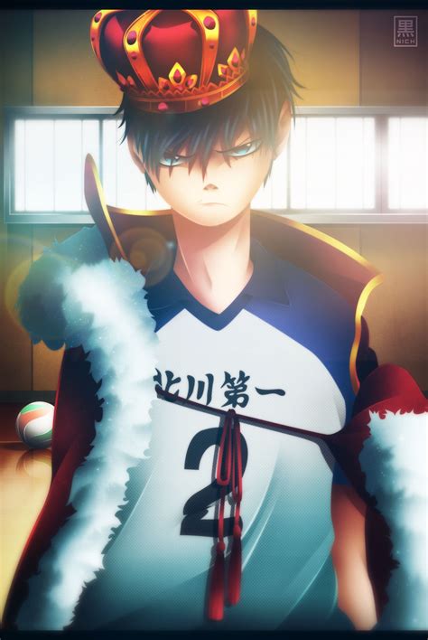 Haikyuu Kageyama Tobio King Of The Court By Kuronick Arts On