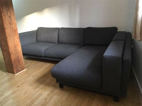L shaped sofa covers uk ikea corner set. Second Hand IKEA Nockeby L Shape Sofa - two-seat sofa w ...
