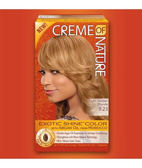 Light intense blonde 8nn has zero parabens, and is designed to respect the natural quality of the hair. Exotic Shine Color with Argan Oil from Morocco Creme of ...