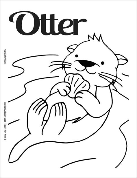 Otter Coloring Pages Bilscreen