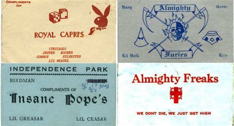 Get your business' name out there with custom, personalized business cards you'll be proud to hand out. Chicago Street Gangs Used To Have Business Cards in the ...