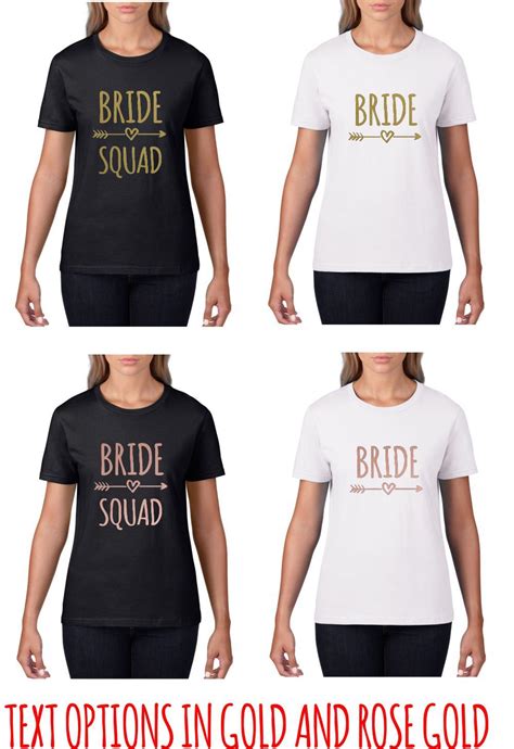Bride To Be Bride Squad T Shirt Top Wedding Hen Do Party T Etsy Bride Squad Bride Team