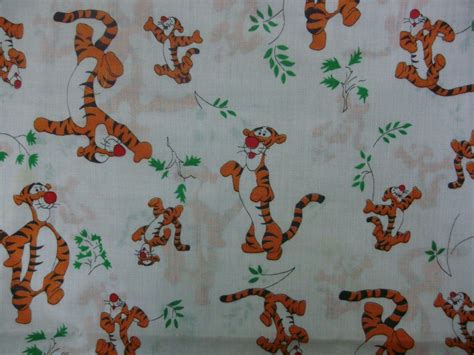 Vintage Tigger Winnie The Pooh Fabric By Sears Walt Disney Productions