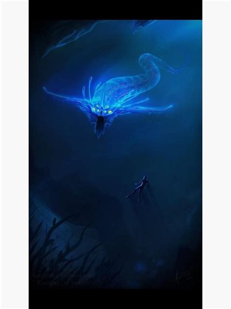 Subnautica Ghost Leviathan Artwork Poster By Vintage Travler Redbubble