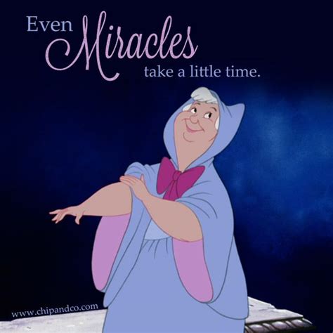Even Miracles Take A Little Time Cinderella Fairy Godmother Disney
