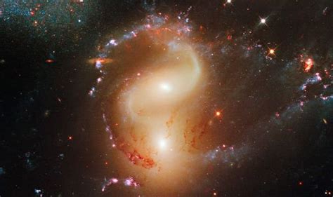 Nasa News Hubble Telescope Snaps Colliding Galaxies Amid A Frenzy Of