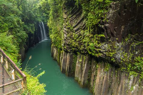 Beautiful Landscape Of Takachiho Gorge And Waterfall In Miyazaki