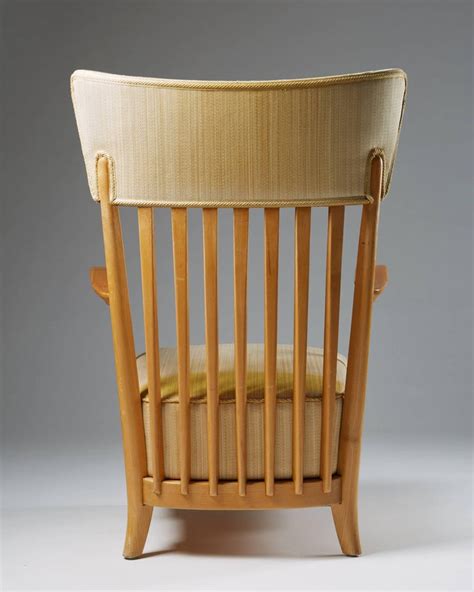 High Backed Armchair Designed By Otto Schulz For Boet Sweden 1940s At