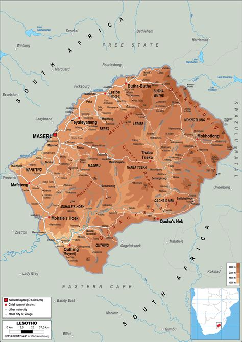 Navigate lesotho map, lesotho country map, satellite images of lesotho, lesotho largest cities map, political map of lesotho, driving directions and traffic maps. Lesotho Map (Physical) - Worldometer