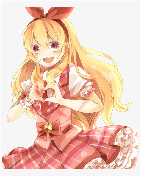 Happy Anime Girl Png Anime Girl Heart Transparent Free Transparent