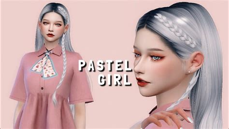 The Sims 4 Pastel Girl Cc Links Create A Sims Youtube