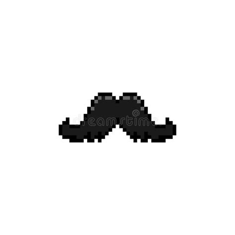 Men Moustache Pixel Art Illustration Stock Vector Illustration Of Mustache Decoration 260862748