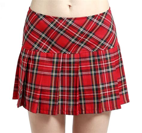 Tripp Red Plaid Pleated Skirt