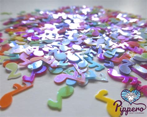 Colorful Music Notes Glitter Music Notes Shape Confetti Etsy