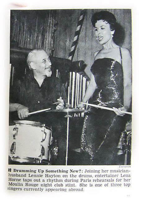 Lena Horne Drumming Up Something New With Husband Lennie Hayton Jet