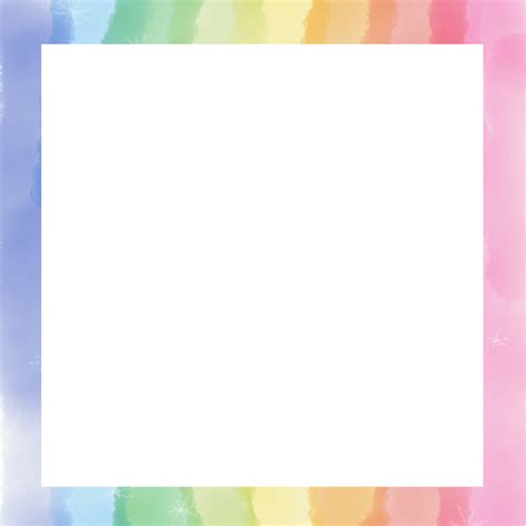 Rainbow Frame Border Square Colors Sticker By Afterglxw