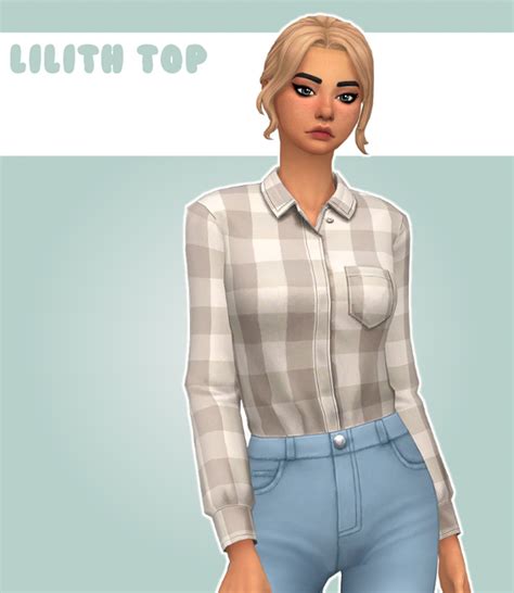 ̗̀ Lilith Top ̖́ Stephanine Sims 4 Mods Clothes Maxis Match Sims 4