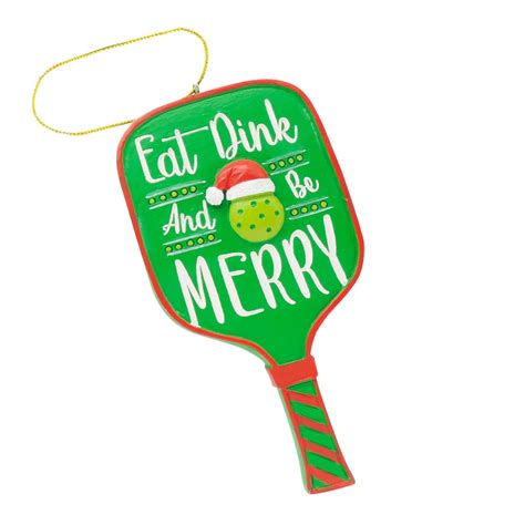Pickleball Paddle Christmas Ornament Pick Style Born To Rally