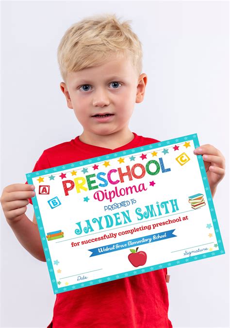 Editable Preschool Certificate Template Bundle Customizable Preschool