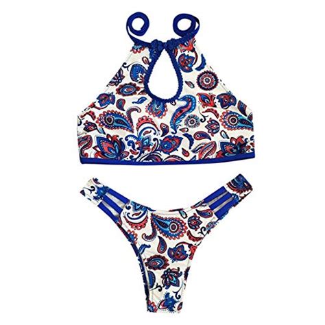 Klv Women Swimsuit 2019 Bikinis S Print Monokini Push Up Padded Swimwear Swim Suits Of Female