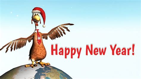 Funny Happy New Year 2017 From Rooster Funny New Year Happy New Year