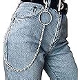Amazon Beiswe Punk Style Wallet Belt Chain Pants Jeans Hipster