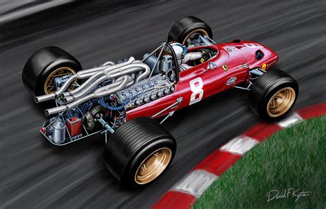 Ferrari 312 F 1 Car Painting By David Kyte Fine Art America