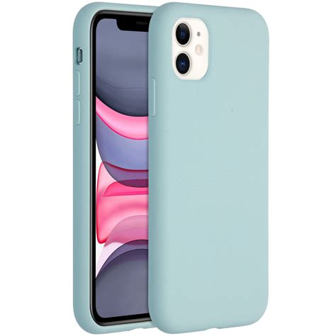 Accezz Coque Liquid Silicone Pour Liphone 11 Sky Blue