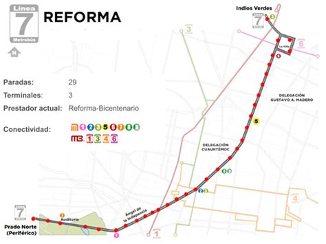 estas serán las estaciones del metrobús reforma capital méxico