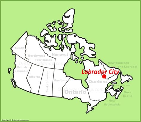 Labrador City Map Newfoundland And Labrador Canada Detailed Maps