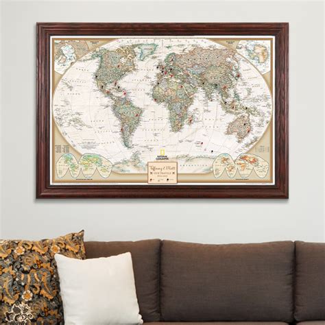 Canvas National Geographic Executive World Map