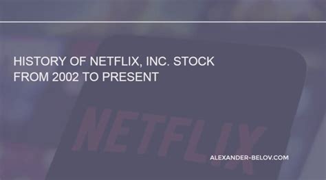 History Of Netflix Inc Stock From To Present
