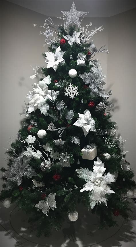 10 Silver Christmas Tree Decorations Decoomo