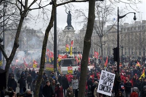Strikes Disrupt France As Thousands Protest Macron Overhauls The New