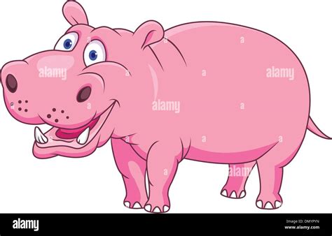 Funny Hippo Cartoon Stock Vector Image And Art Alamy