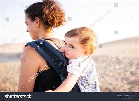 Back Woman Carrying Baby On Her Stock Photo Shutterstock