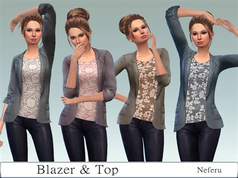 The Sims Resource Blazer Top