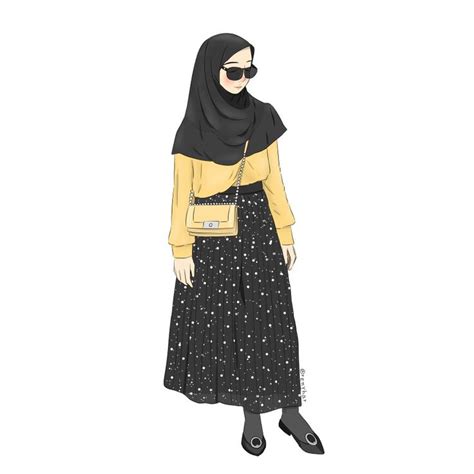 Lebih dari 25 gambar kreasi tutorial hijab segi empat terbaru untuk kamu yang sedang mencari cara berhijab segi empat simple dan modis. my style | Gambar, Kartun, Hijab