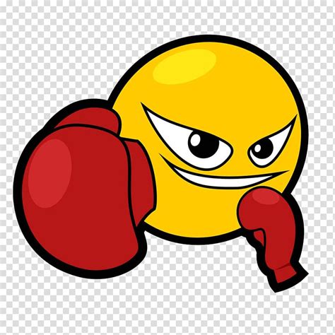 Boxing Glove Smiley Emoticon Iron Fist Boxing Transparent Background