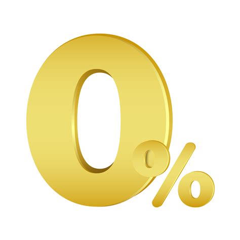 Free Gold Zero Percent 3d 17745048 Png With Transparent Background
