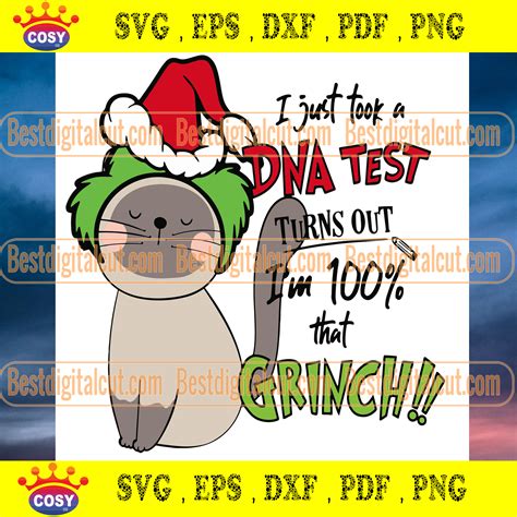 I Just Took A DNA Test Turns Out Im 100 That Grinch Svg Christmas Svg
